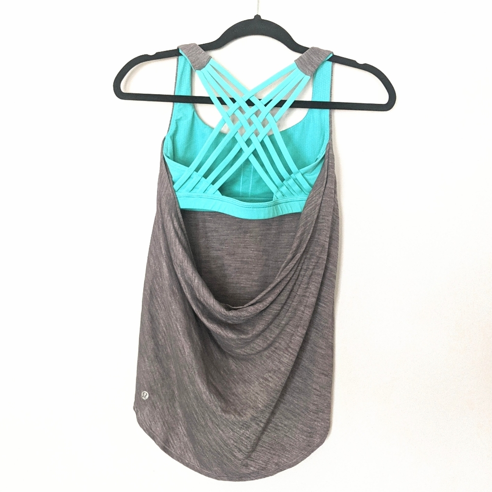 Lululemon Wild Tank teal and gray size 4